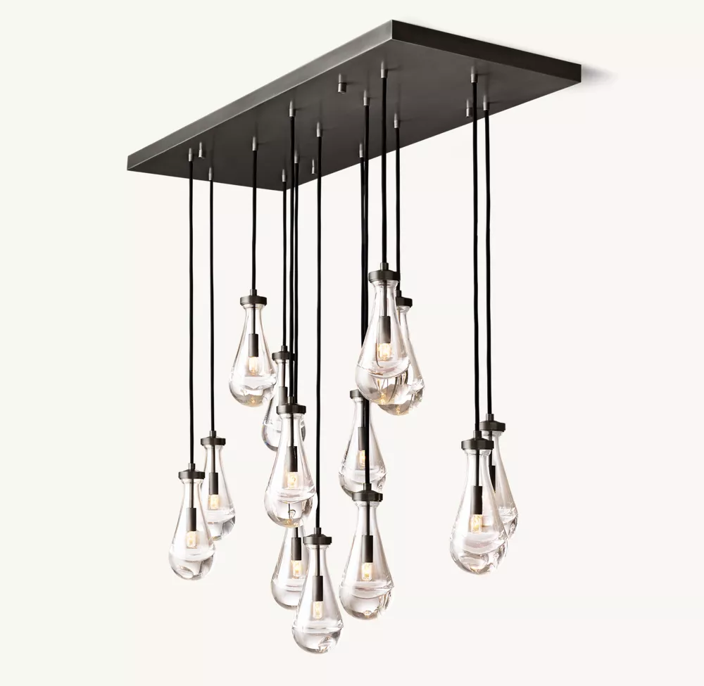 RAIN RECTANGULAR CHANDELIER 54