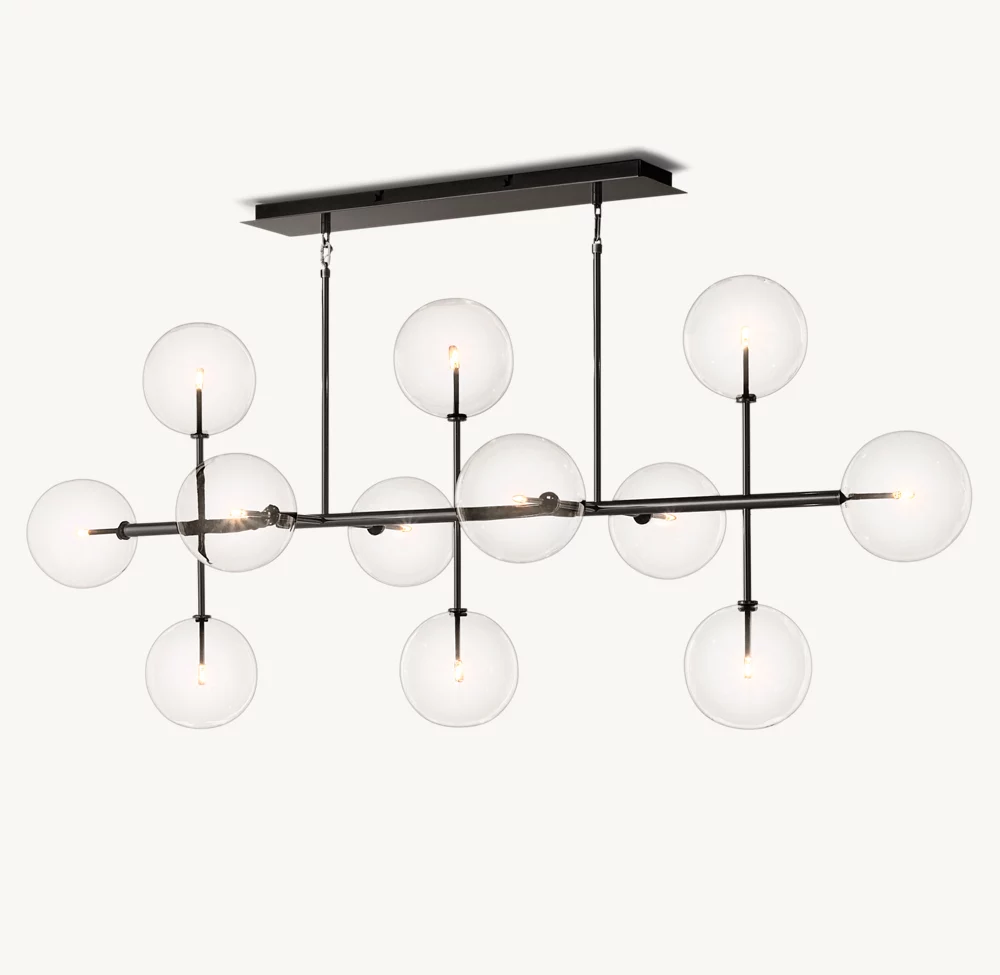 GLASS GLOBE MOBILE LINEAR CHANDELIER - Image 6