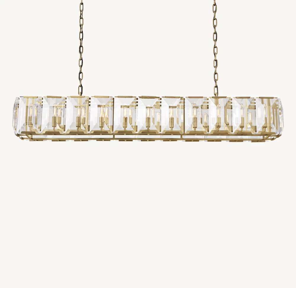 HARLOW CRYSTAL RECTANGULAR CHANDELIER 74