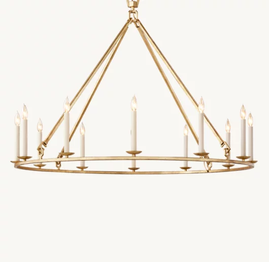 19TH C. ENGLISH OPENWORK ROUND CHANDELIER 50