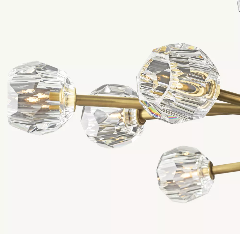 BOULE DE CRISTAL CLEAR GLASS OVAL CHANDELIER 72