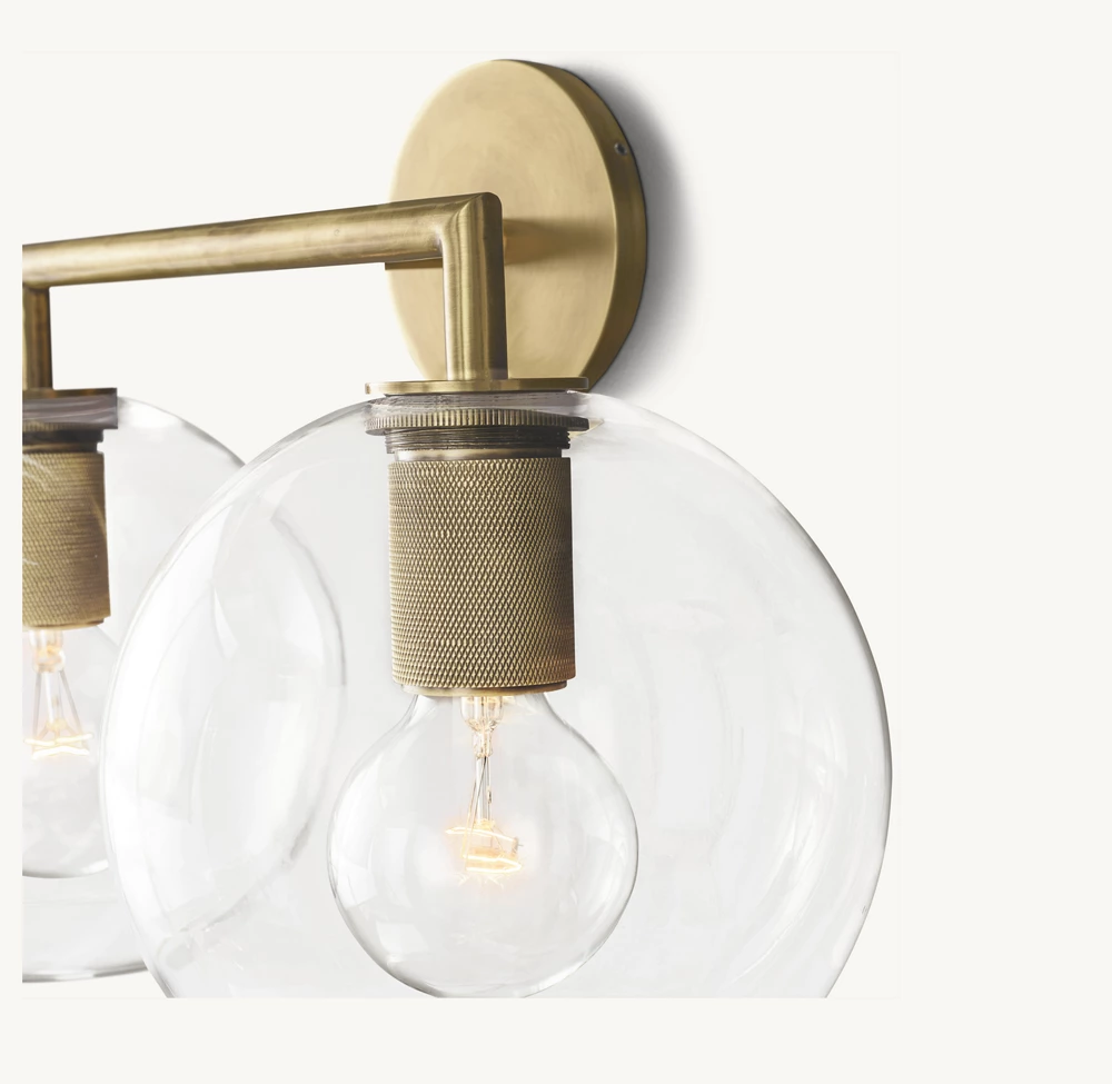 UTILITAIRE GLOBE SHADE DOUBLE SCONCE - Image 2