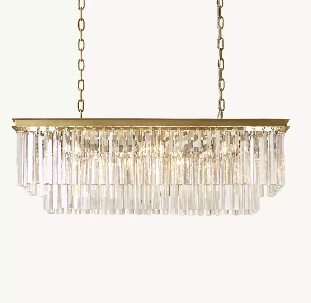 1920S ODEON RECTANGULAR CHANDELIER 40