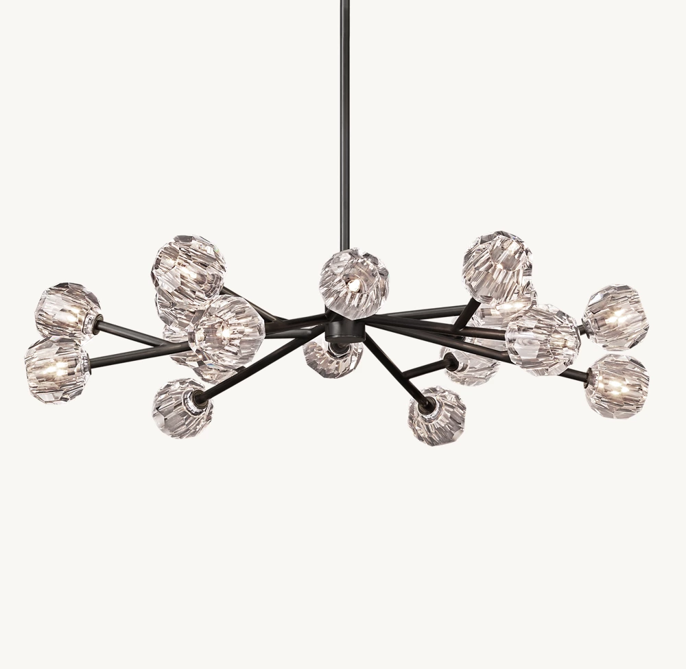 BOULE DE CRISTAL CLEAR GLASS ROUND CHANDELIER 48