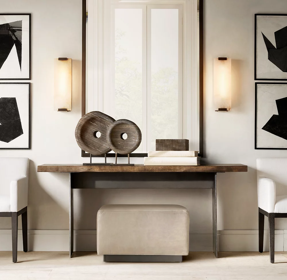 HAND-CARVED ALABASTER SCONCE - Image 4