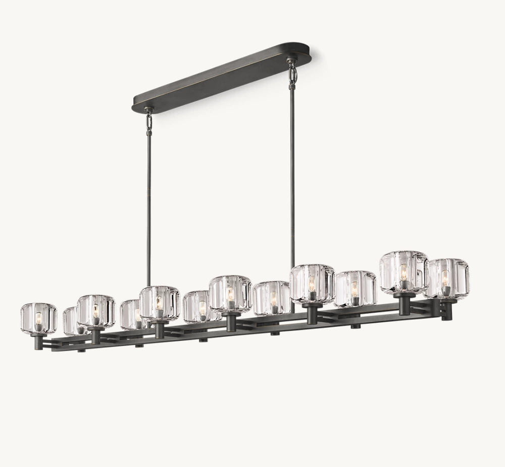 DEMARET DOUBLE LINEAR CHANDELIER 72