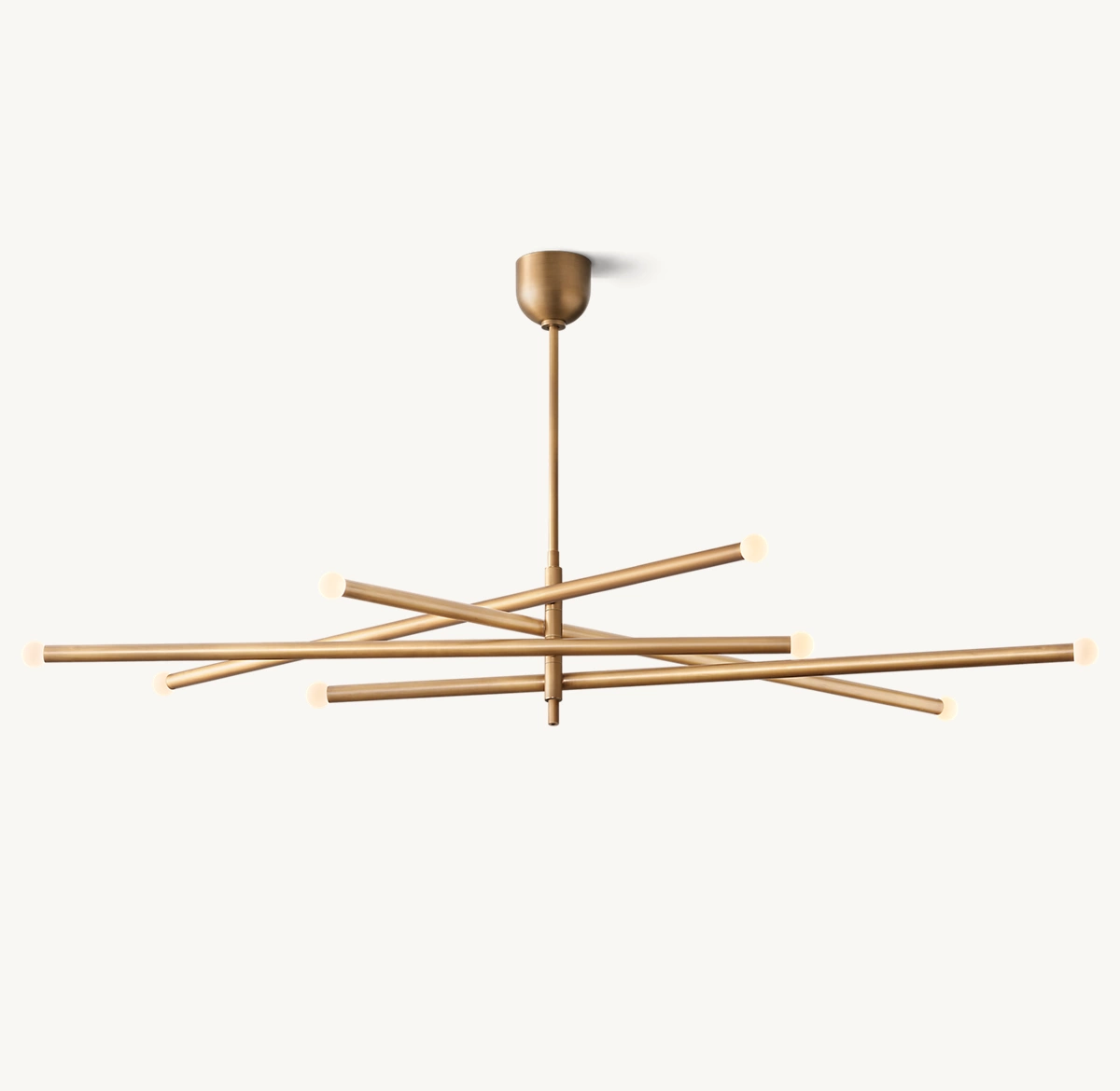 ROUSSEAU 8-LIGHT MOBILE ORB CHANDELIER - Vintage Brass