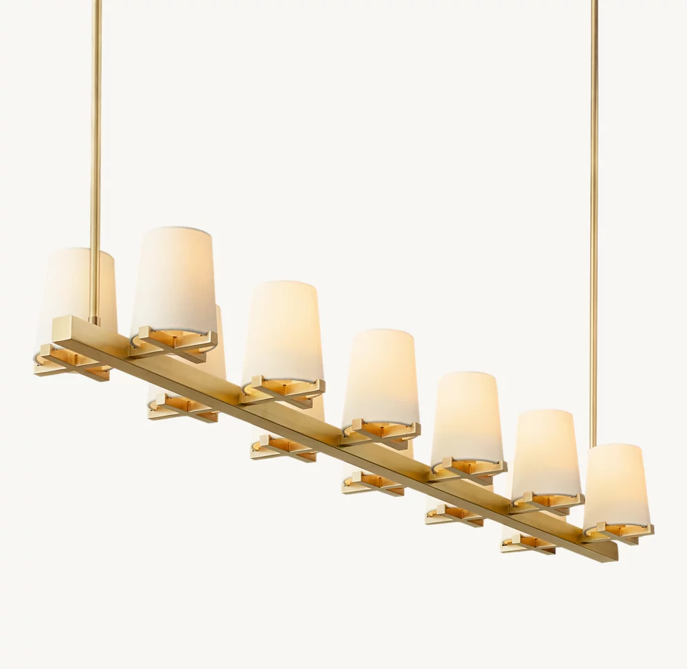 PAUILLAC FABRIC SHADE LINEAR CHANDELIER 60