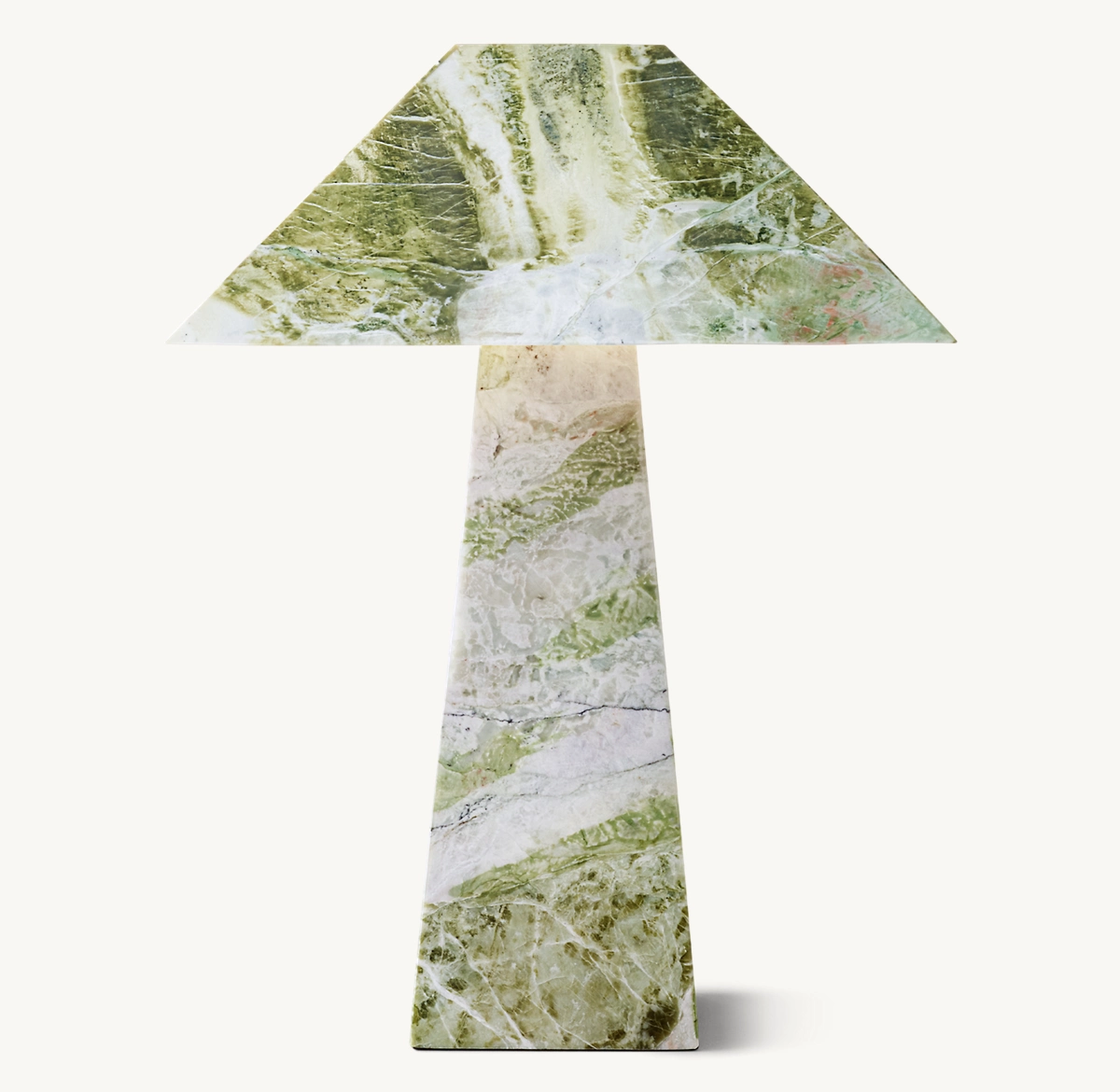 Mycena Obelisk Stone Table Lamp - Green Marble
