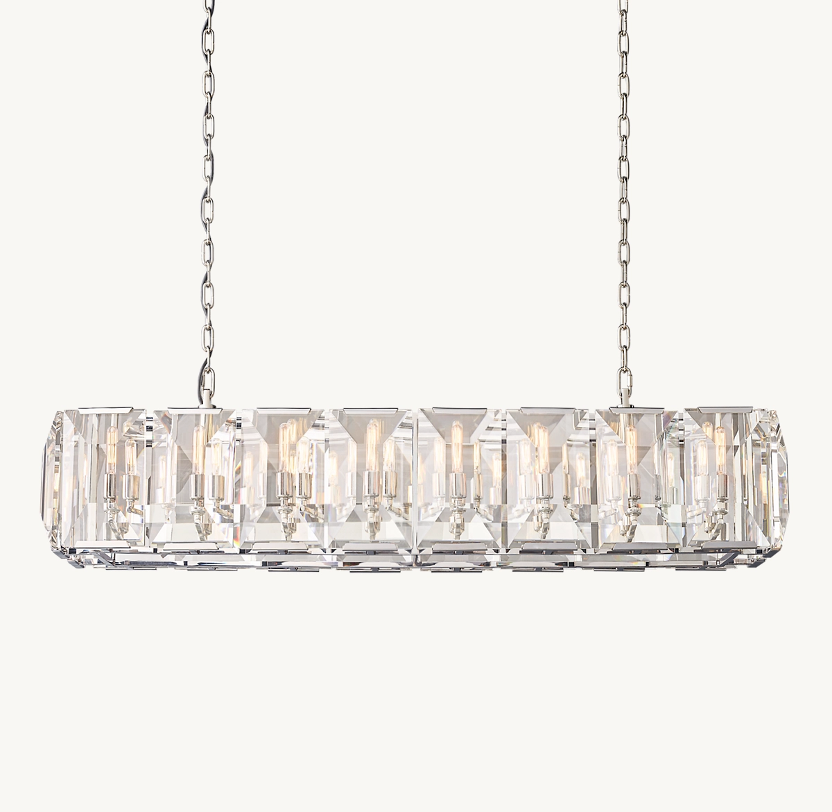 HARLOW CRYSTAL RECTANGULAR CHANDELIER 54