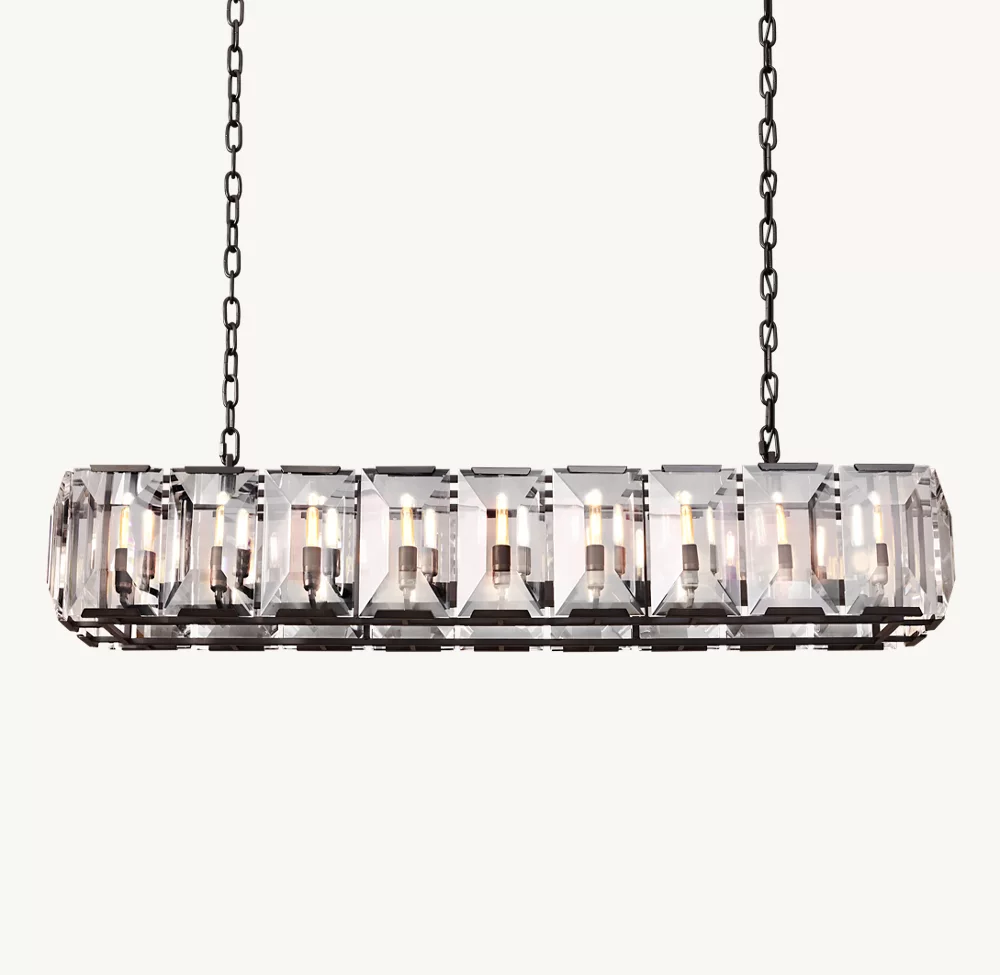 HARLOW CRYSTAL RECTANGULAR CHANDELIER 62