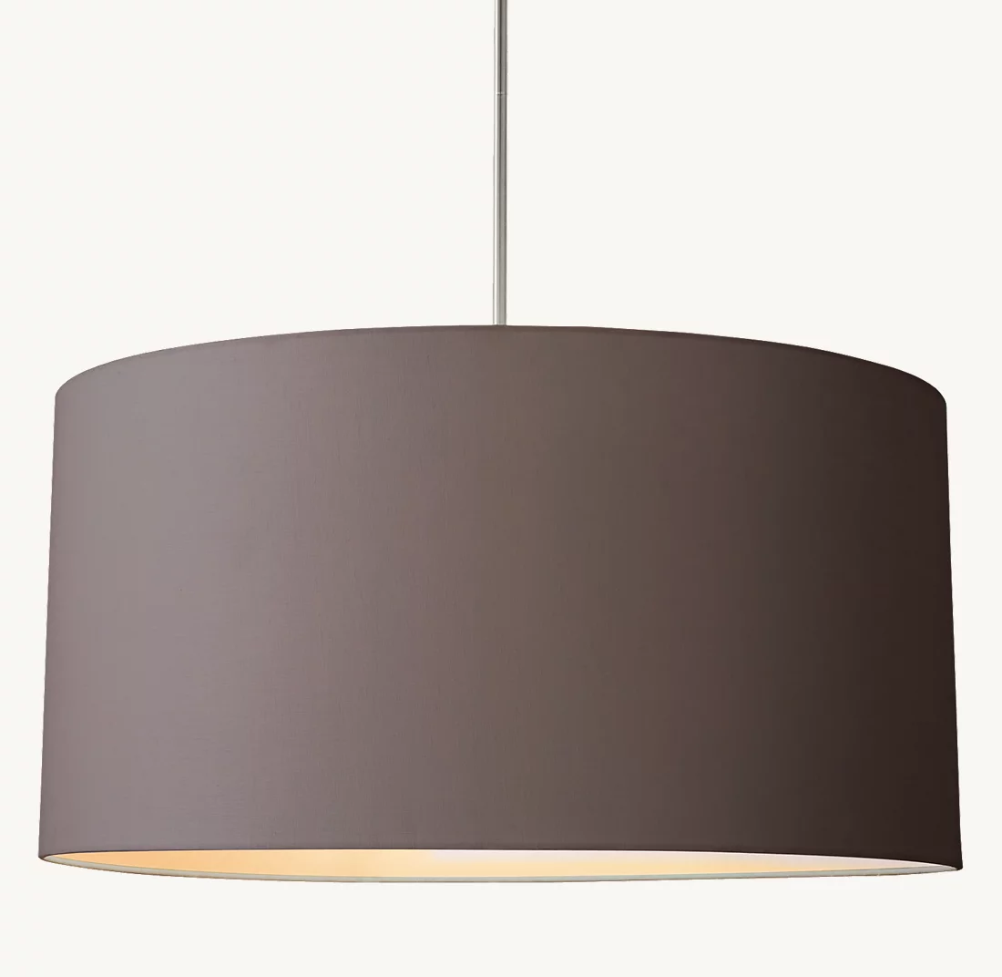 CICERO DRUM PENDANT - Finish Options, Fabric Options