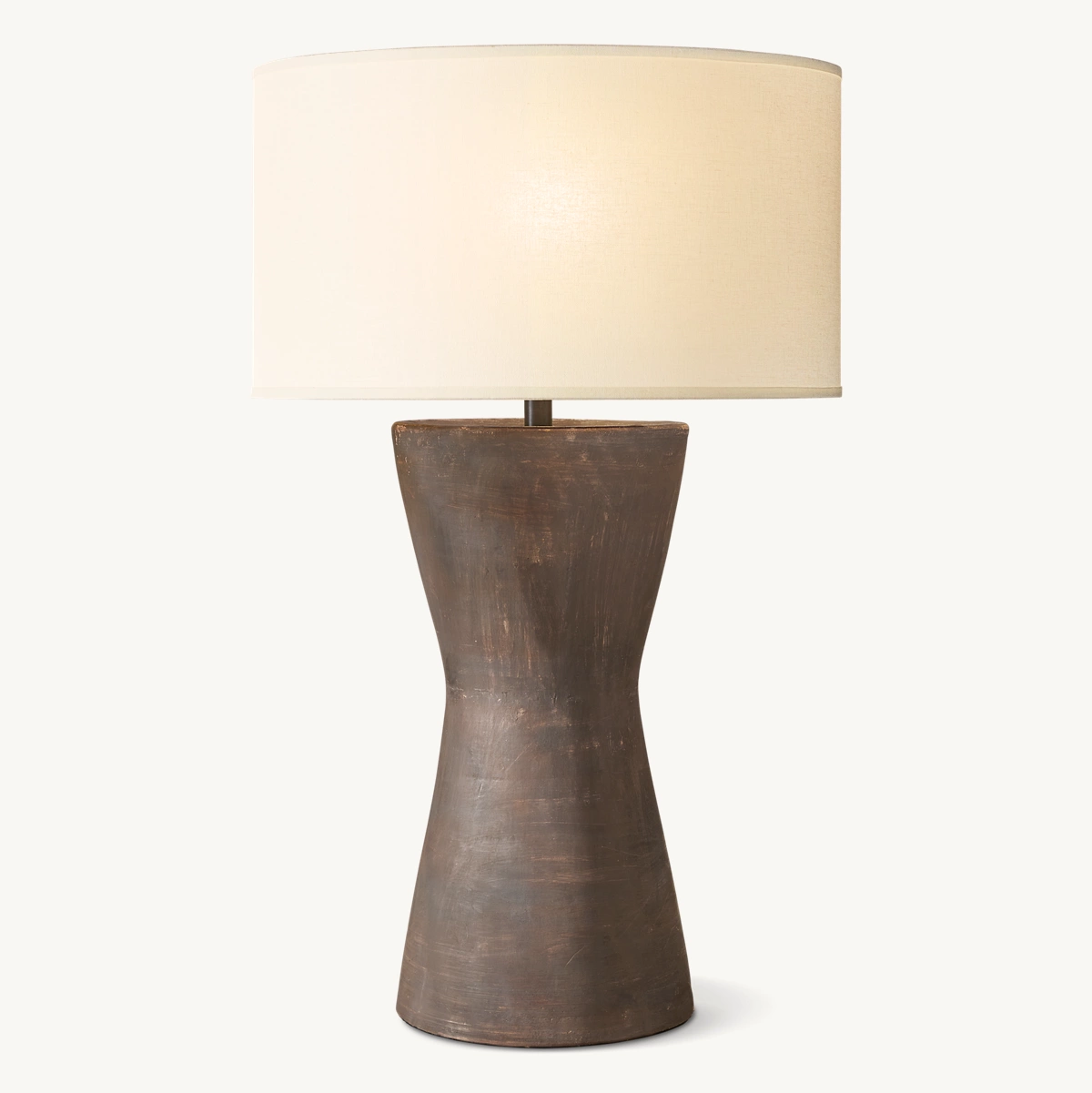ANJA HOURGLASS TABLE LAMP - Grey Terracotta