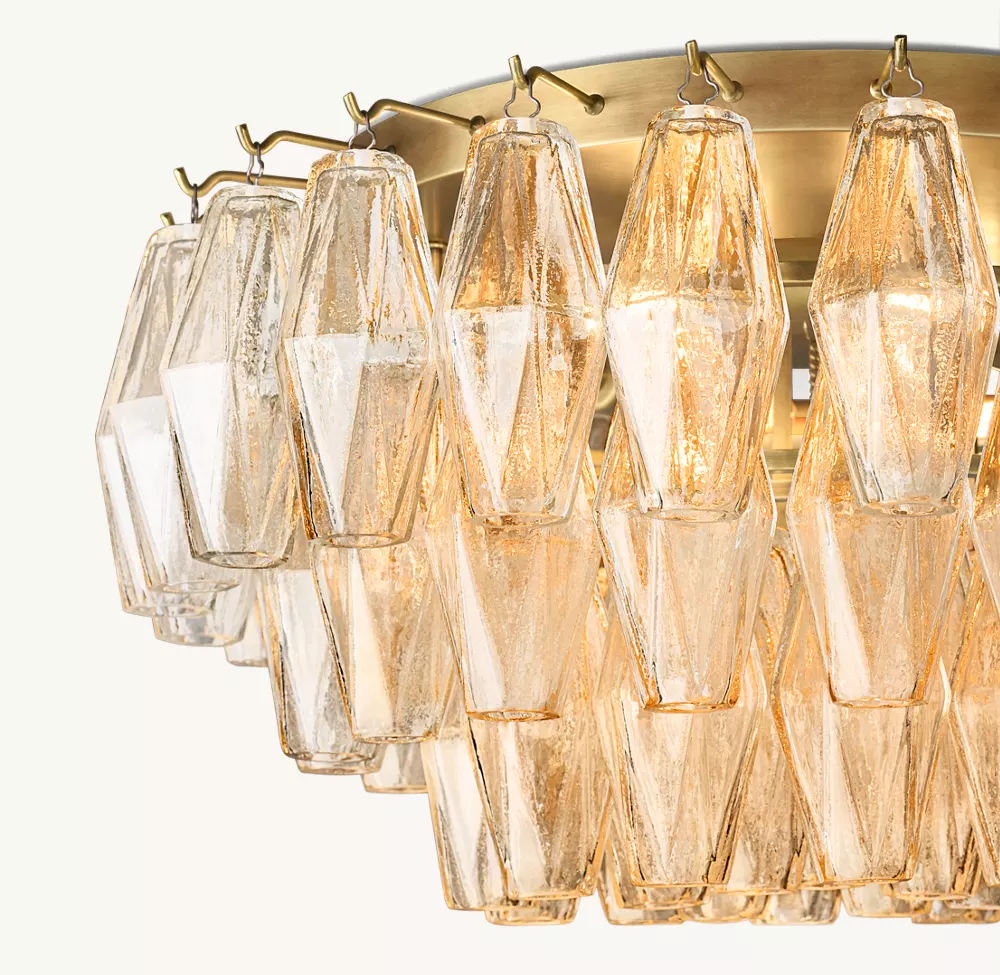 CHIARA CLEAR GLASS FLUSHMOUNT 22