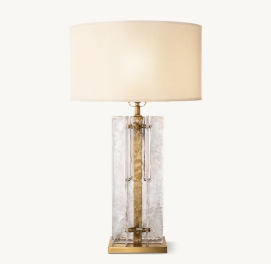 LATTICE CLEAR GLASS TABLE LAMP