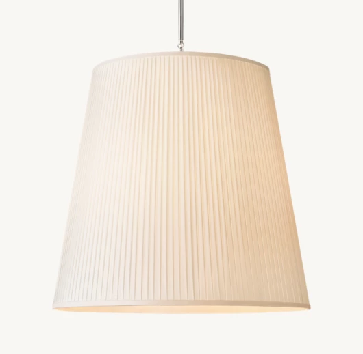REED WHITE PLEATED BARREL PENDANT