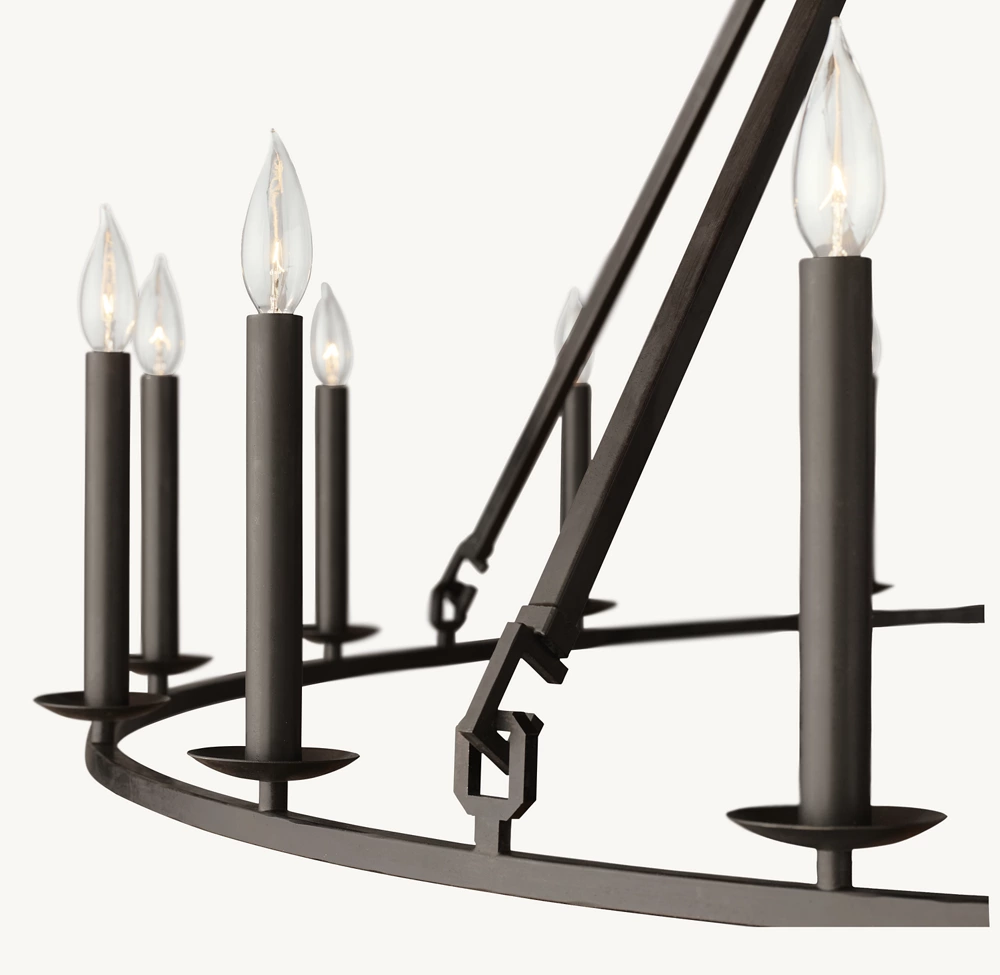 19TH C. ENGLISH OPENWORK TWO-TIER ROUND CHANDELIER 40