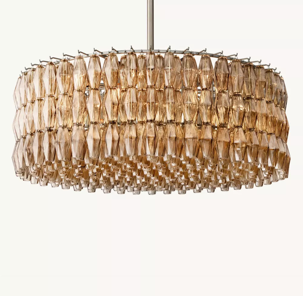 CHIARA SMOKE GLASS ROUND CHANDELIER 47