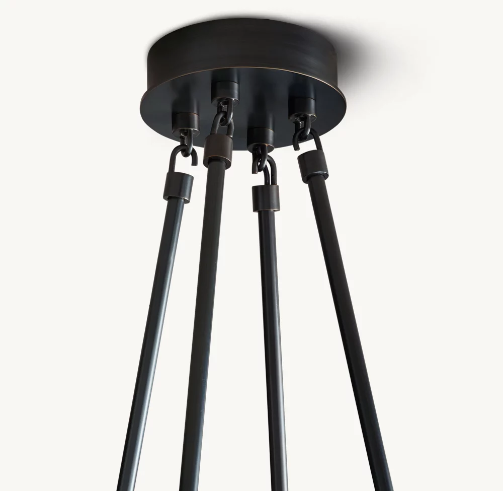 TORCHE DE VERRE ROUND CHANDELIER 46