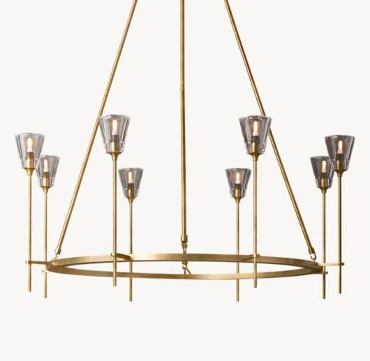 TORCHE DE VERRE ROUND CHANDELIER 46