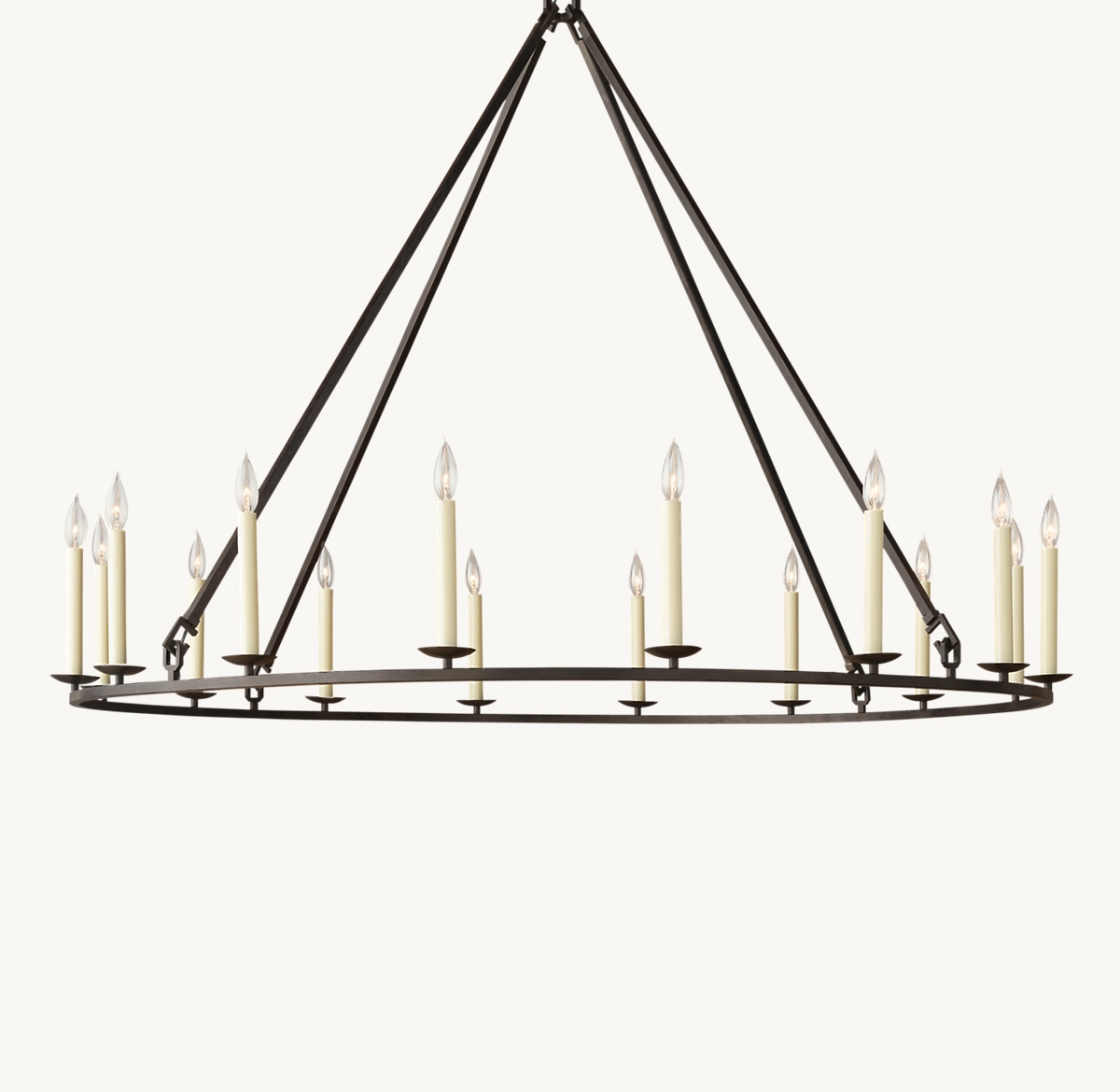 19TH C. ENGLISH OPENWORK ROUND CHANDELIER 60