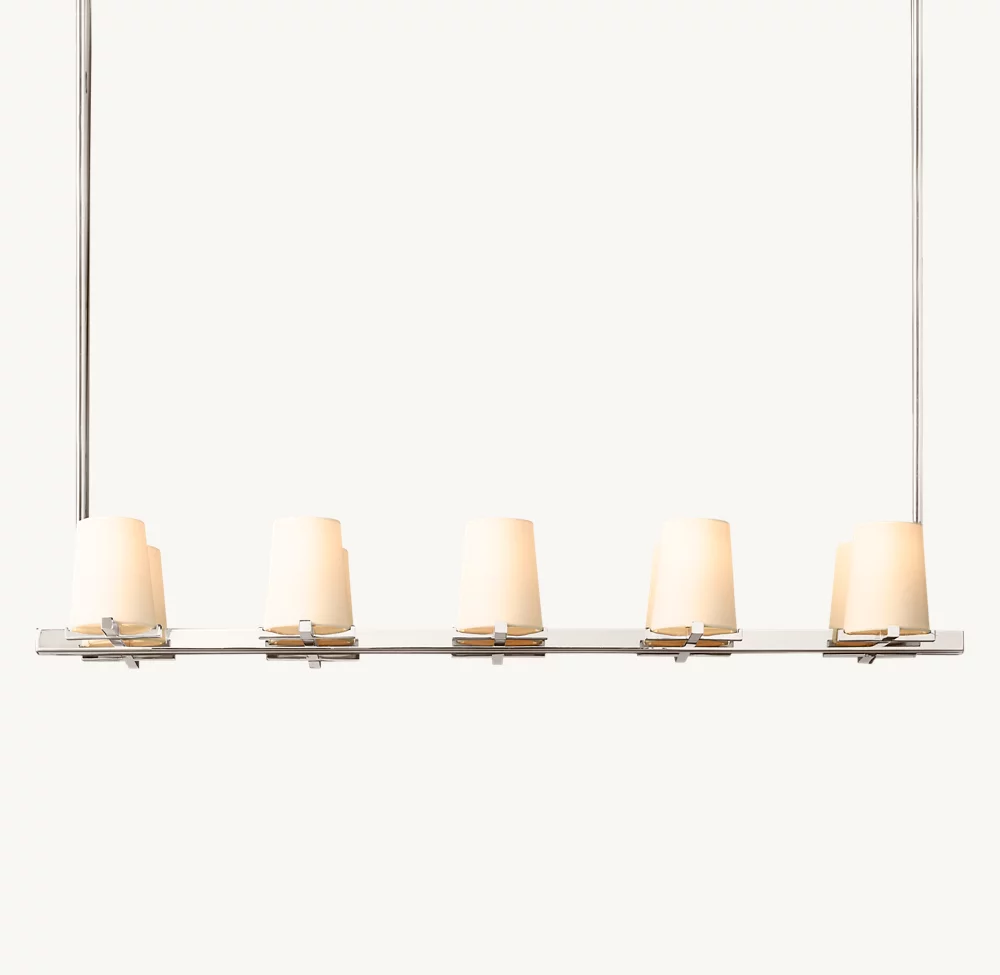 PAUILLAC FABRIC SHADE LINEAR CHANDELIER 49