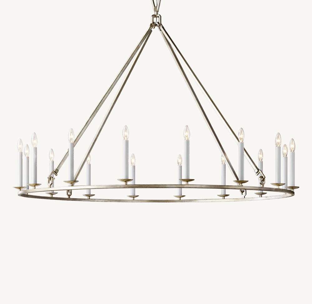 19TH C. ENGLISH OPENWORK ROUND CHANDELIER 60