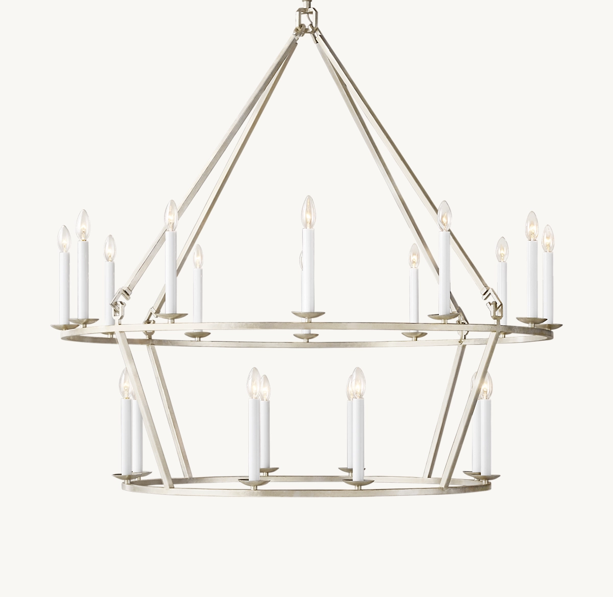 19TH C. ENGLISH OPENWORK TWO-TIER ROUND CHANDELIER 50