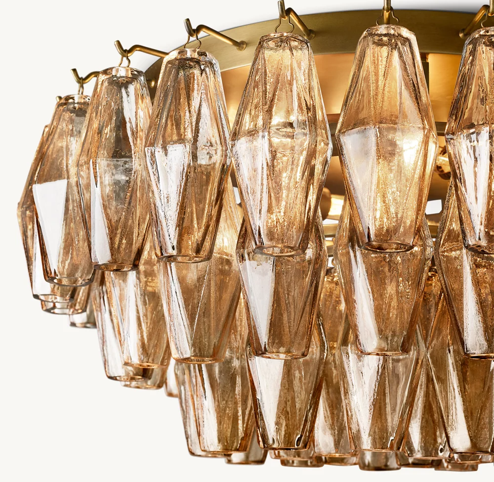 CHIARA SMOKE GLASS FLUSHMOUNT 17