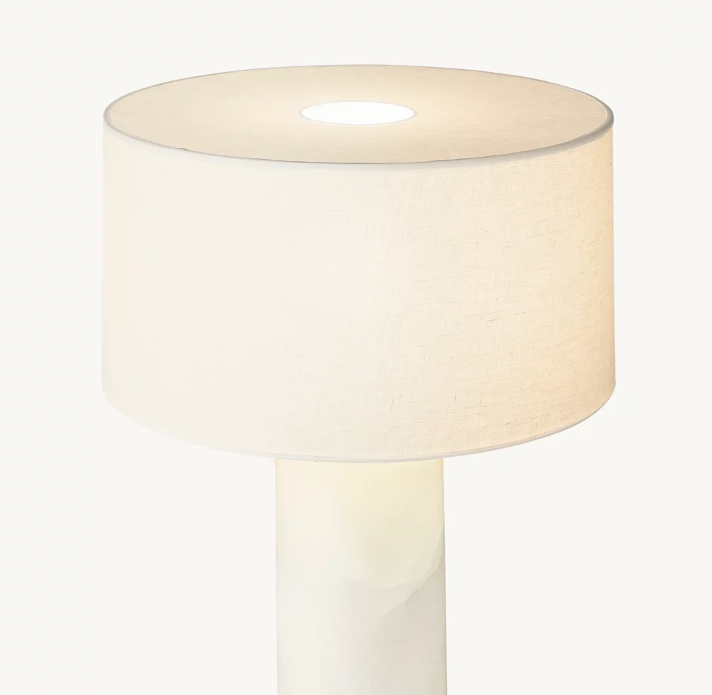 SAREZZO STONE CYLINDRICAL TABLE LAMP - Image 5