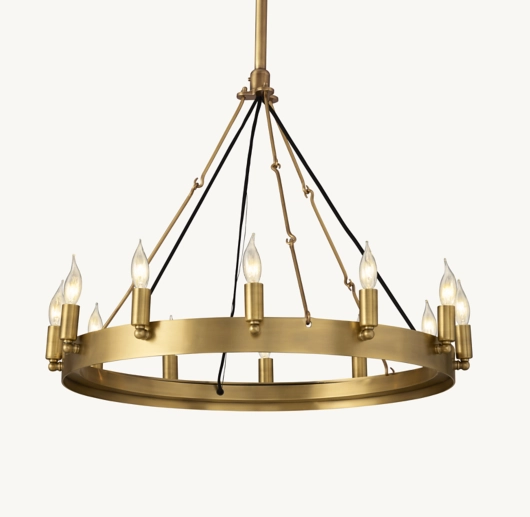 CAMINO VINTAGE CANDELABRA ROUND CHANDELIER 26