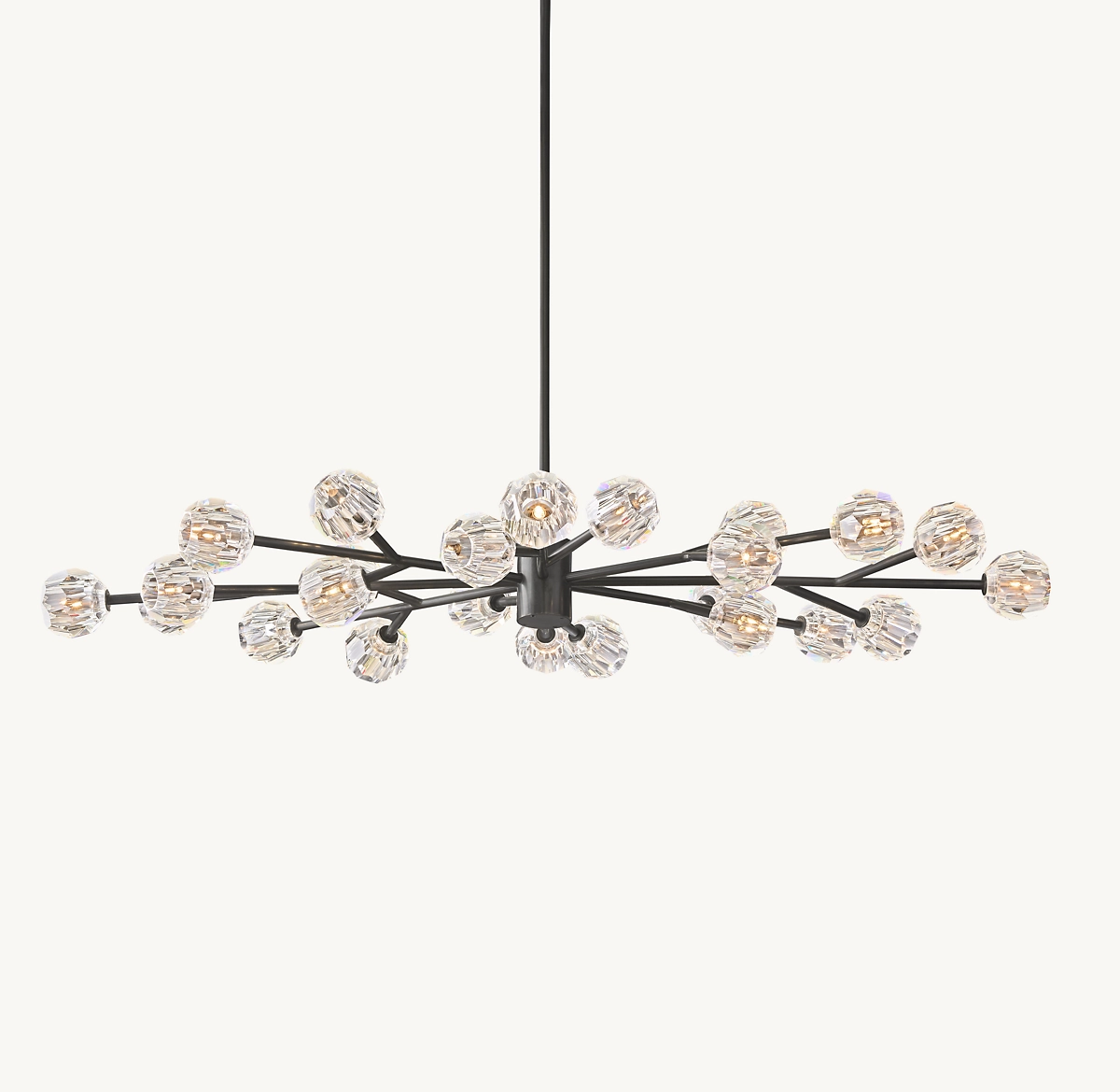 BOULE DE CRISTAL CLEAR GLASS OVAL CHANDELIER 72