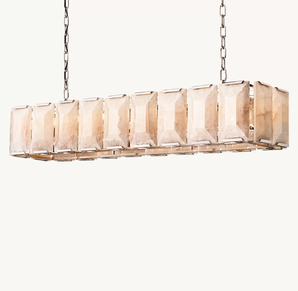 HARLOW CALCITE RECTANGULAR CHANDELIER 62