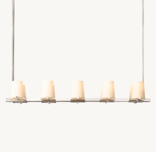 PAUILLAC FABRIC SHADE LINEAR CHANDELIER 49