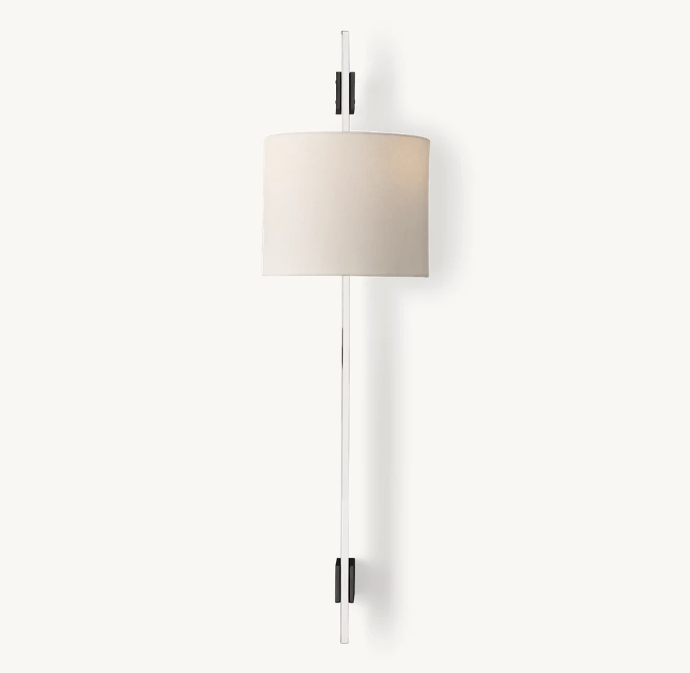 VELA RECTANGULAR BAR SCONCE - ROUND SHADE - Image 5
