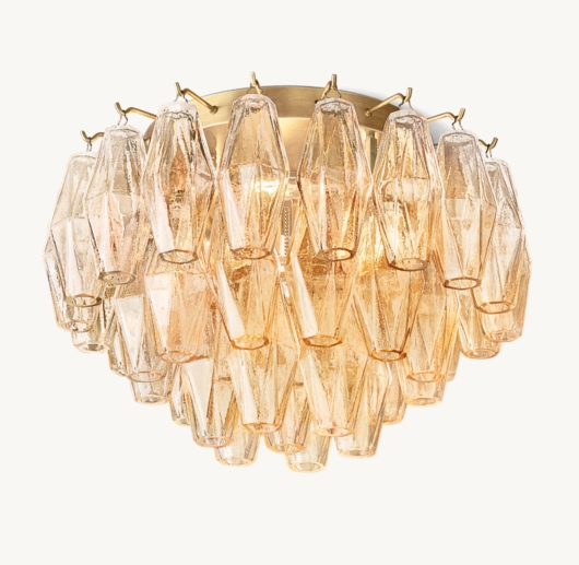 CHIARA SMOKE GLASS FLUSHMOUNT 17