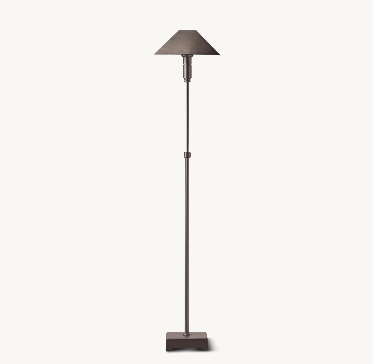 PYRAMID METAL SHADE TELESCOPING FLOOR LAMP - Bronze