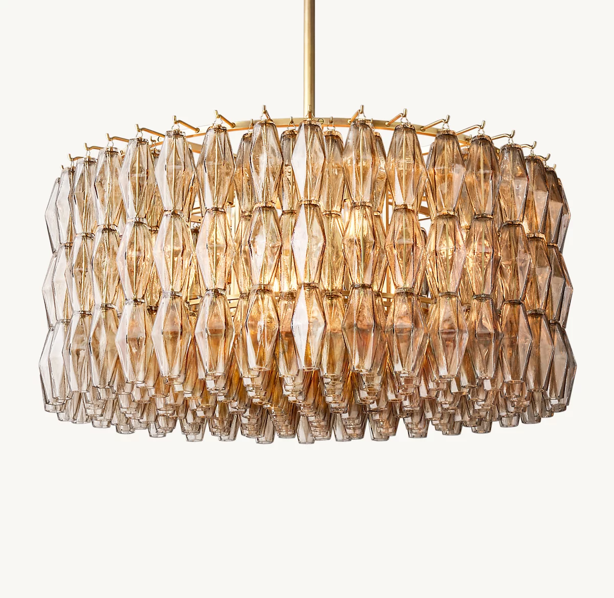 CHIARA SMOKE GLASS ROUND CHANDELIER 37