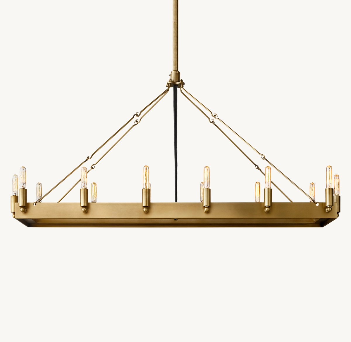 CAMINO VINTAGE FILAMENT RECTANGULAR CHANDELIER 41