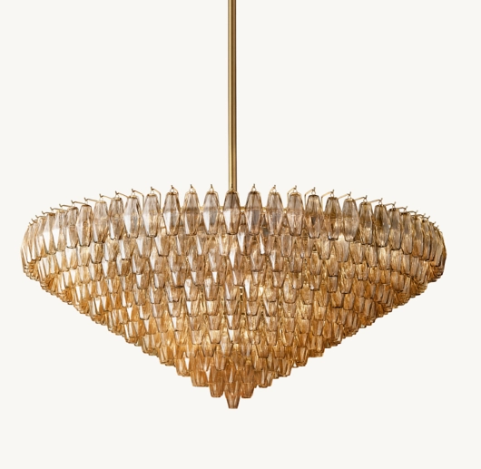 CHIARA SMOKE GLASS TIERED ROUND CHANDELIER 62