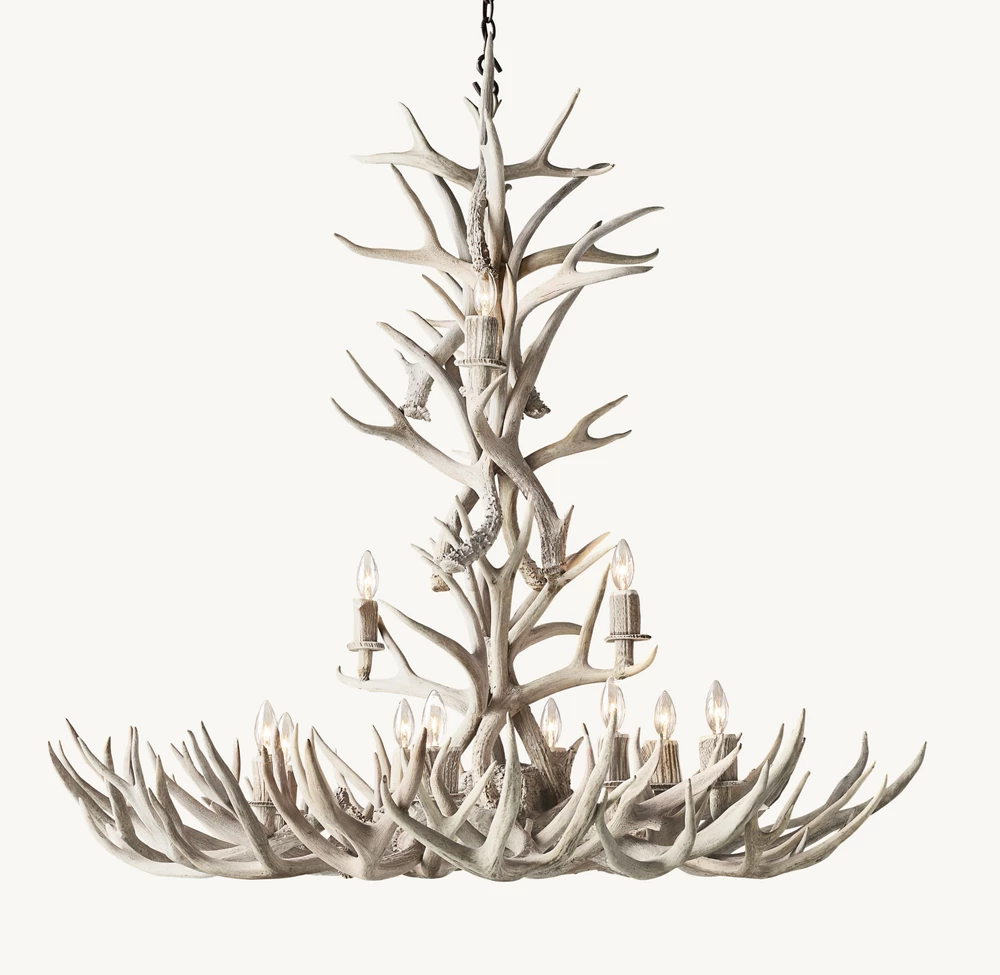NATURAL ANTLER CHANDELIER 48