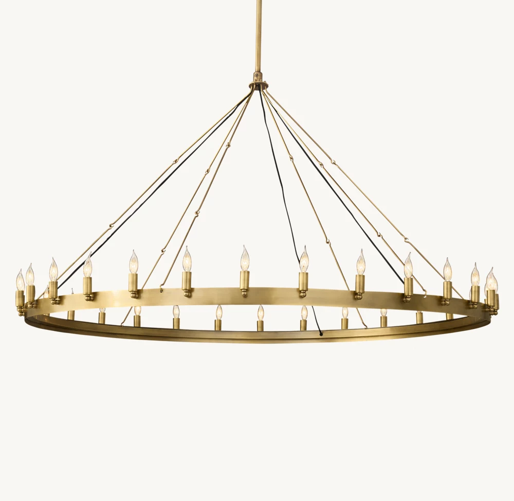 CAMINO VINTAGE CANDELABRA ROUND CHANDELIER 63