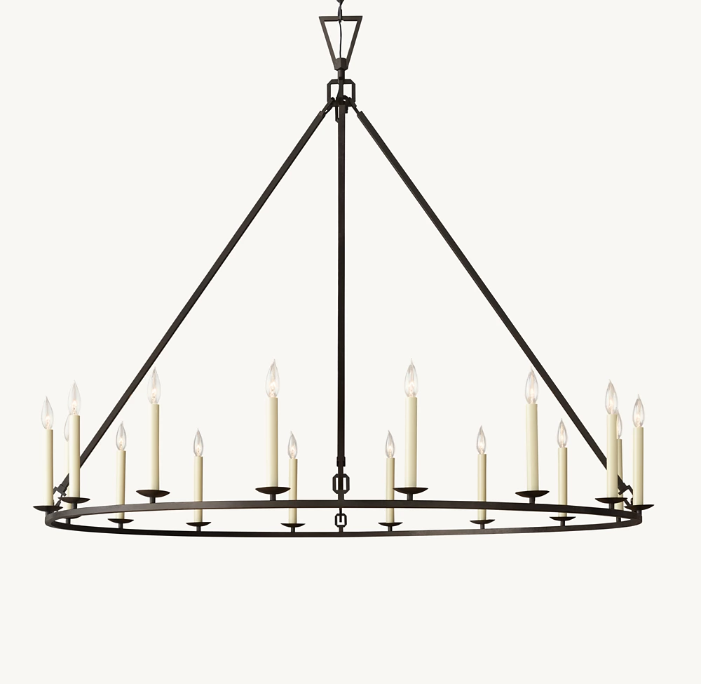 19TH C. ENGLISH OPENWORK ROUND CHANDELIER 60