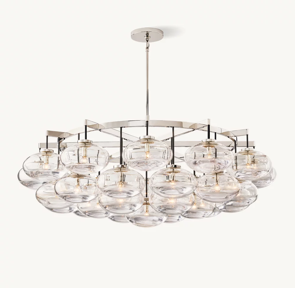 CABRETTE CLEAR GLASS ROUND CHANDELIER 60