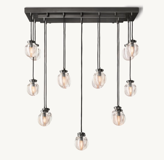 PEARL RECTANGULAR CHANDELIER 36