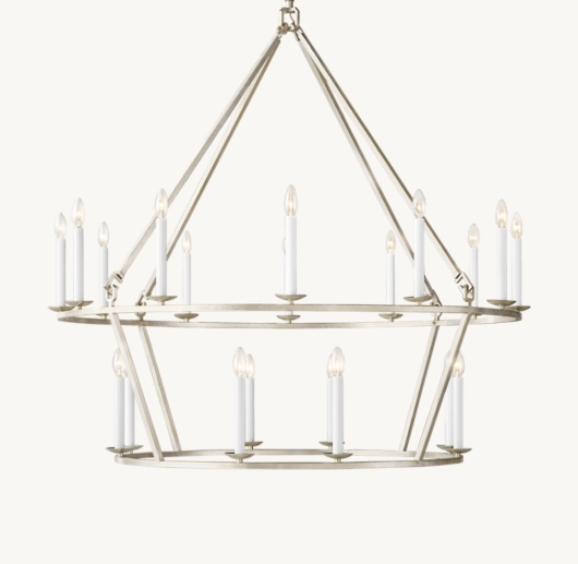 19TH C. ENGLISH OPENWORK TWO-TIER ROUND CHANDELIER 50