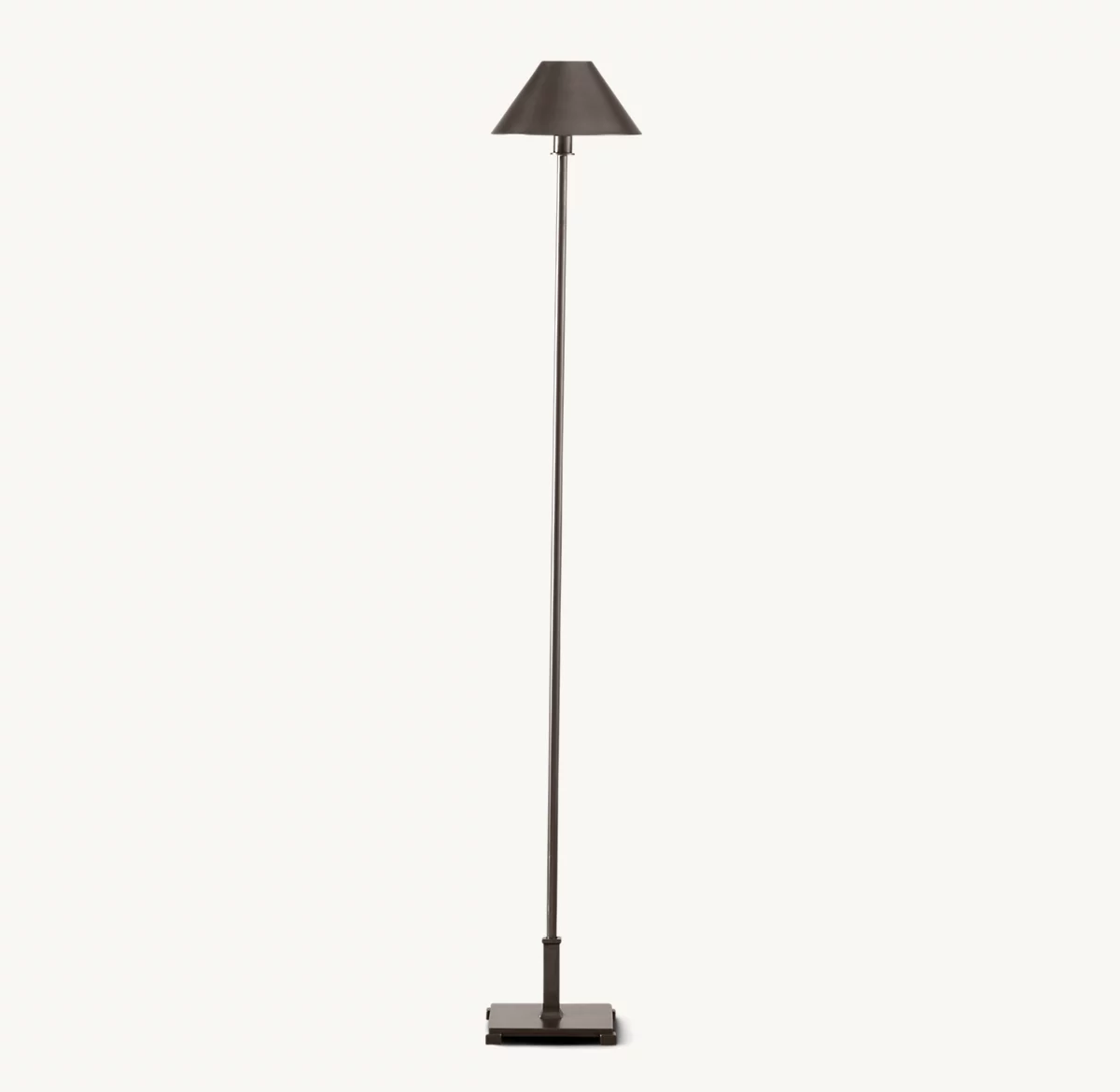 PETITE CANDLESTICK METAL SHADE FLOOR LAMP - Bronze
