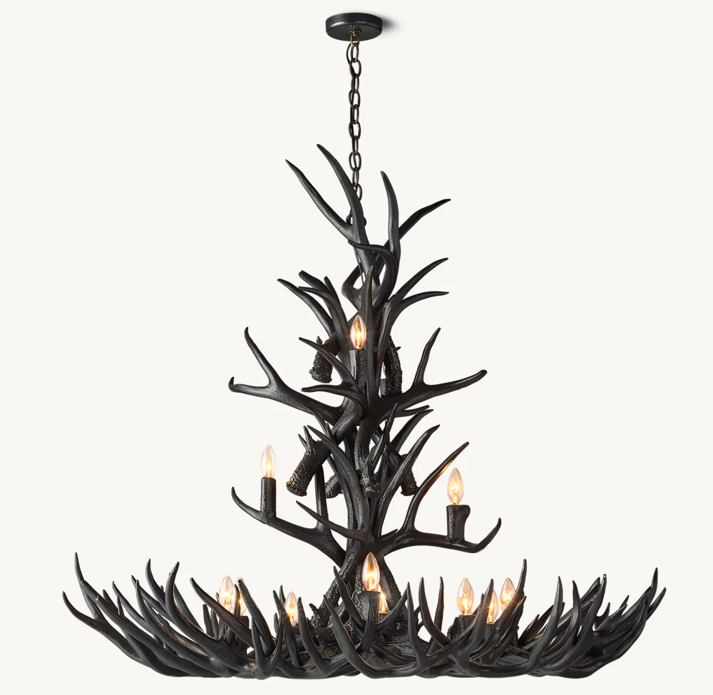 NATURAL ANTLER CHANDELIER 48