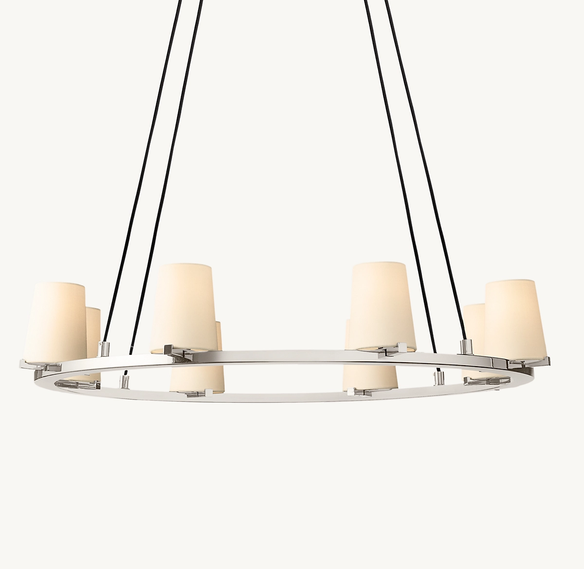 PAUILLAC FABRIC SHADE ROUND CHANDELIER 36