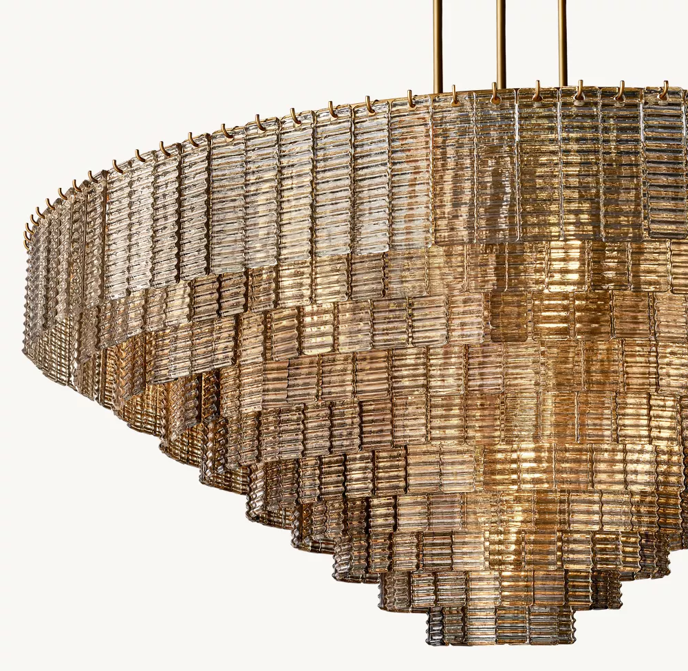 SIRENE SMOKE GLASS ROUND CHANDELIER 65
